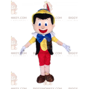 Pinocchio berömda tecknade docka BIGGYMONKEY™ maskotdräkt -