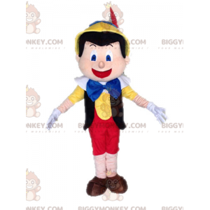 Pinocchio Famous Cartoon Puppet BIGGYMONKEY™ maskottiasu -