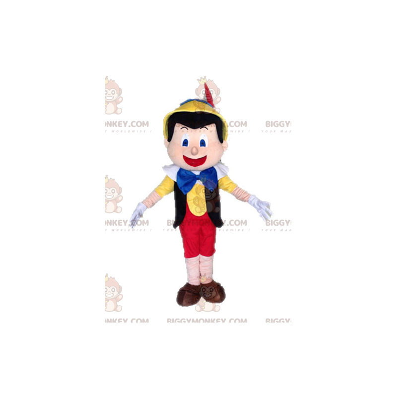 Pinocchio Famous Cartoon Puppet BIGGYMONKEY™ Mascot Costume -