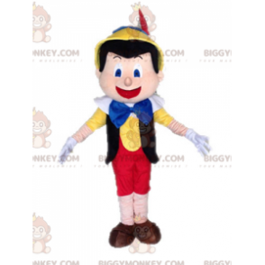 Pinocchio Famous Cartoon Puppet BIGGYMONKEY™ maskottiasu -