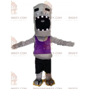 Costume de mascotte BIGGYMONKEY™ de zombie gris amusant et