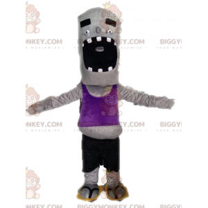 Στολή μασκότ Giant Fun Grey Zombie BIGGYMONKEY™ - Μη ταξινομημένες μασκότ - BIGGYMONKEY_04484 - BiggyMonkey.com
