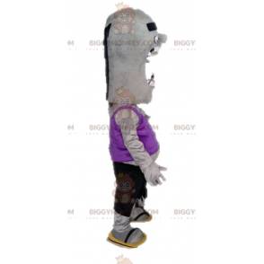 Gigantisch leuk grijs zombie BIGGYMONKEY™ mascottekostuum -