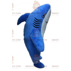 Kæmpe blå og hvid haj BIGGYMONKEY™ maskotkostume - Fiskmascotter - BIGGYMONKEY_04488 - BiggyMonkey.com