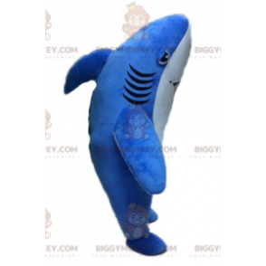 Kæmpe blå og hvid haj BIGGYMONKEY™ maskotkostume - Fiskmascotter - BIGGYMONKEY_04488 - BiggyMonkey.com