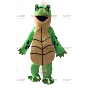 Giant Green and Tan Turtle BIGGYMONKEY™ Mascot Costume -