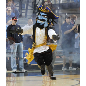 Blue Pirate BIGGYMONKEY™ Mascot Costume In Traditional Garb -