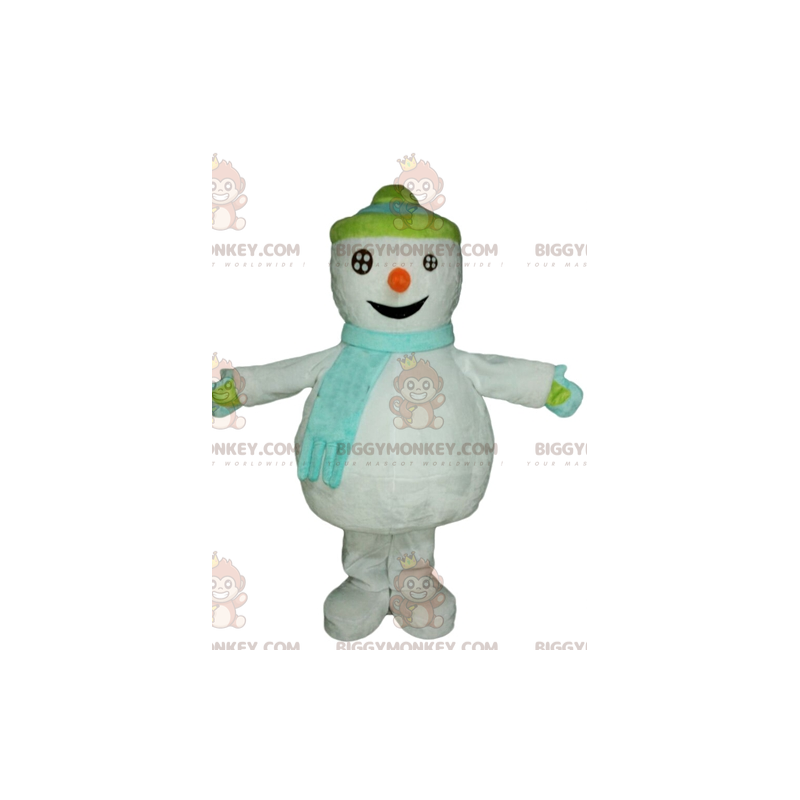 Disfraz de mascota muñeco de nieve gigante BIGGYMONKEY™. Disfraz de mascota muñeco de nieve gigante BIGGYMONKEY™.