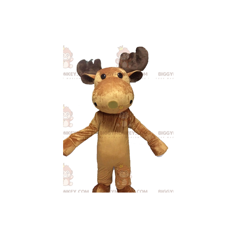 Caribou Moose BIGGYMONKEY™ Mascot Costume. Giant Reindeer