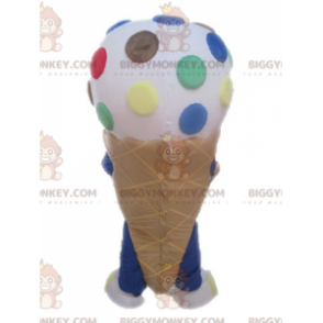 Kæmpe iskegle BIGGYMONKEY™ maskotkostume. Is BIGGYMONKEY™