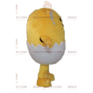Yellow Chick in a Shell BIGGYMONKEY™ Mascot Costume –