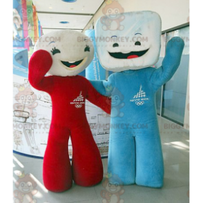 2 Maskottchen BIGGYMONKEY™s Würfelzucker-Marshmallows -