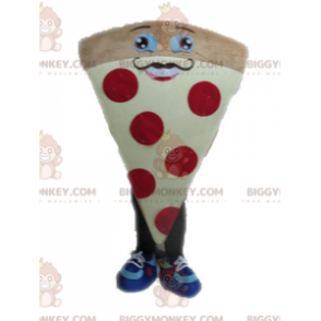 Kæmpe pizza BIGGYMONKEY™ maskotkostume. Pizzaskive BIGGYMONKEY™