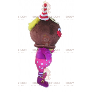 BIGGYMONKEY™ Mascot Costume African Character Dress Up in Pink