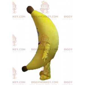 Costume de mascotte BIGGYMONKEY™ de banane jaune géante.