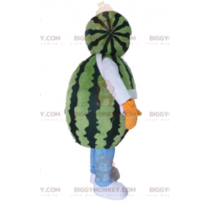 Kæmpe vandmelon BIGGYMONKEY™ maskotkostume. Grøn frugt