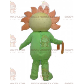 Kostým maskota obřího žlutého a oranžového květu BIGGYMONKEY™.