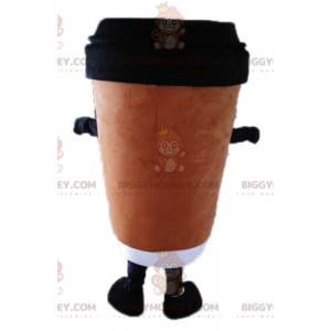 Coffee Cup BIGGYMONKEY™ Mascot Costume. Hot Drink BIGGYMONKEY™
