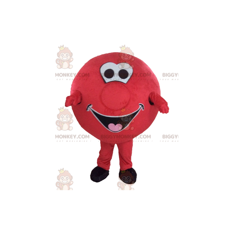 Costume de mascotte BIGGYMONKEY™ de boule rouge géante. Costume