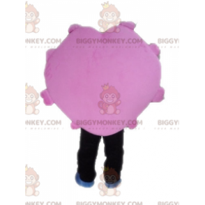 BIGGYMONKEY™ roze en zwart promotioneel mascottekostuum. Wafel BIGGYMONKEY™ mascottekostuum - BiggyMonkey.com
