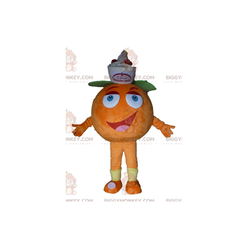 Fantasia de mascote gigante laranja BIGGYMONKEY™. Fantasia de