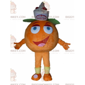  Costume da mascotte gigante arancione BIGGYMONKEY™. Costume da mascotte BIGGYMONKEY™ da dessert fruttato - BiggyMonkey.com