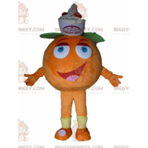 Giant Orange BIGGYMONKEY™ Mascot Costume. Fruity Dessert