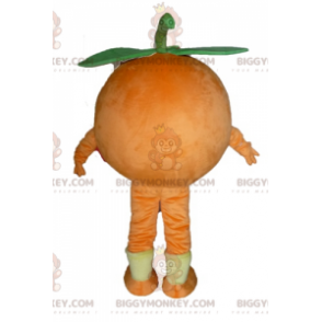Riesiges orangefarbenes BIGGYMONKEY™ Maskottchen-Kostüm.
