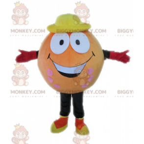 Orange Ball BIGGYMONKEY™ Maskottchen-Kostüm. Riesiges