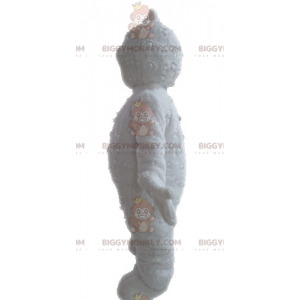 Weißer Yeti BIGGYMONKEY™ Maskottchen-Kostüm. Grizzlybär