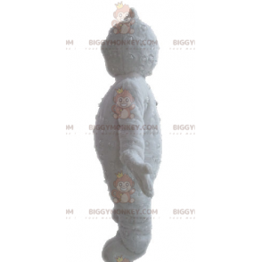 Kostým maskota bílého Yetiho BIGGYMONKEY™. Kostým maskota
