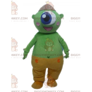 Disfraz de mascota alienígena verde BIGGYMONKEY™. Disfraz de
