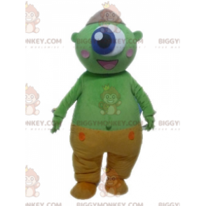 Costume mascotte BIGGYMONKEY™ alieno verde. Costume mascotte
