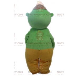 Πράσινη στολή μασκότ BIGGYMONKEY™ Alien. Στολή μασκότ BIGGYMONKEY™ Πράσινου Κύκλωπα