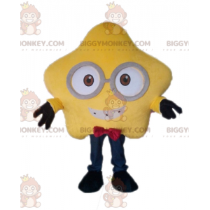 Giant Yellow Star BIGGYMONKEY™ maskotdräkt med glasögon - Oklassificerade maskot - BIGGYMONKEY_04528 - BiggyMonkey.com