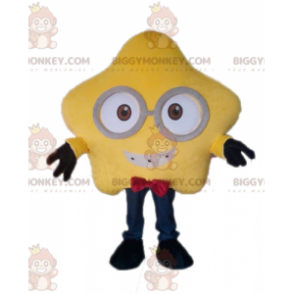 Giant Yellow Star BIGGYMONKEY™ Mascot Costume with Glasses -