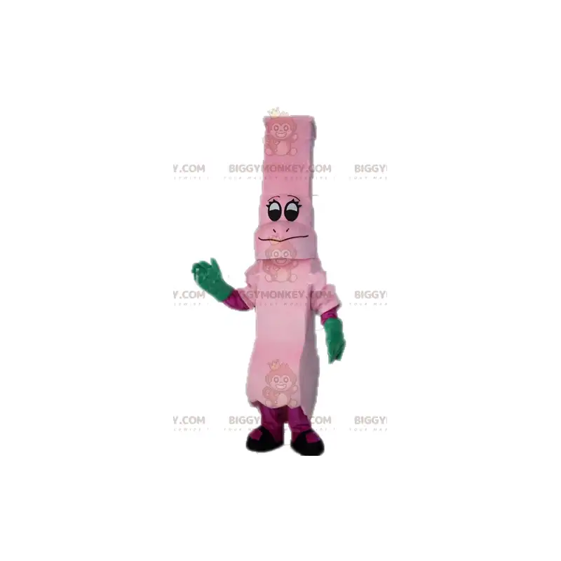 Fantasia de mascote de dinossauro rosa BIGGYMONKEY™. Fantasia Fantasia de mascote de dinossauro rosa BIGGYMONKEY™. Fantasia