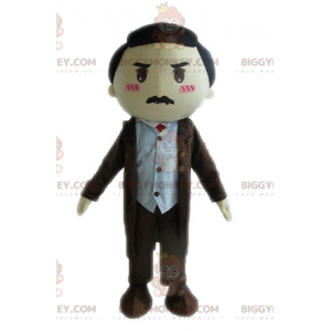 BIGGYMONKEY™ mascot costume of man in costume. Mustachioed Man