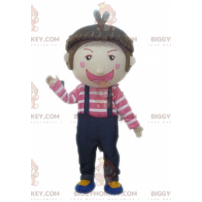 BIGGYMONKEY™ Costume da mascotte da ragazzo in tuta. Costume da