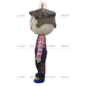 BIGGYMONKEY™ Maskottchen-Kostüm für Jungen im Overall.