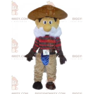 Kostým maskota s knírkem BIGGYMONKEY™ v tradičním oblečení –