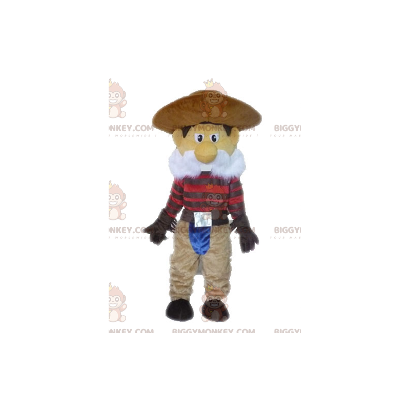 Besnorde cowboy BIGGYMONKEY™ mascottekostuum in traditionele Besnorde cowboy BIGGYMONKEY™ mascottekostuum in traditionele