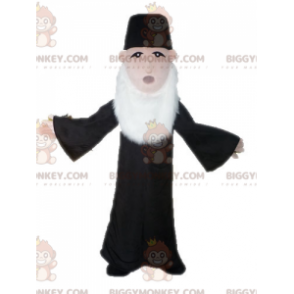 Priester BIGGYMONKEY™ mascottekostuum. Bebaarde man