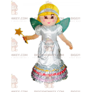 Blond Fairy BIGGYMONKEY™ maskotkostume. Prinsesse BIGGYMONKEY™