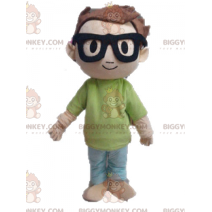 Boy's BIGGYMONKEY™ mascot costume. Little Kid School Boy