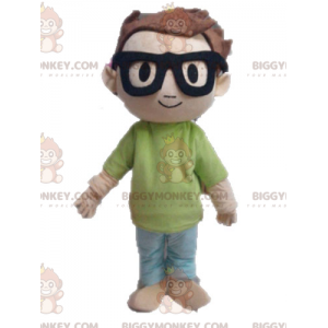 Pojan BIGGYMONKEY™ maskottiasu. Little Kid School Boy