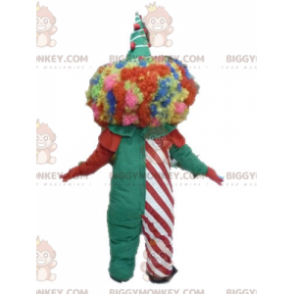 Kleurrijk Clown BIGGYMONKEY™-mascottekostuum. Circus