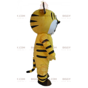 Costume mascotte BIGGYMONKEY™ tigre gialla e nera. Costume da