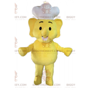 Yellow Elephant BIGGYMONKEY™ Mascot Costume. Cook BIGGYMONKEY™