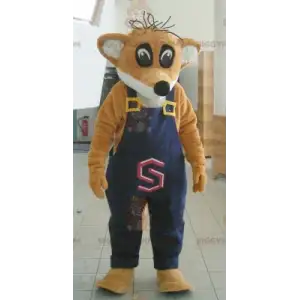 Costume de mascotte BIGGYMONKEY™ de renard orange et blanc en